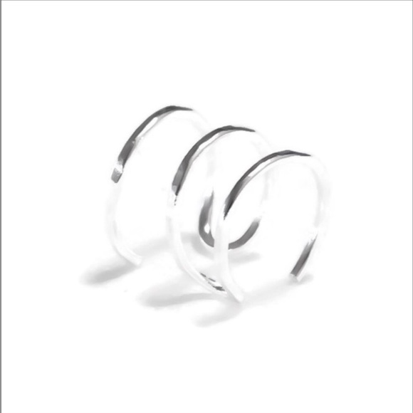 Solid Sterling Silver Spiral Ear Cuff Hand Made USA - Picture 2 of 6